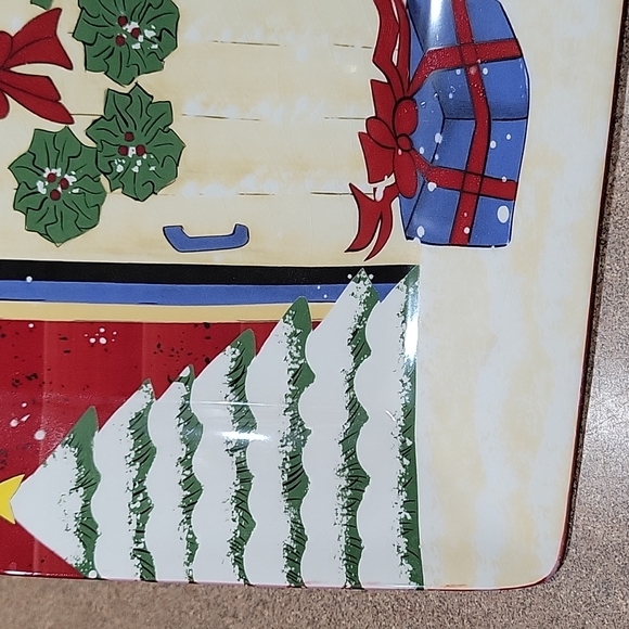 Hand Painted Snow People Serving Plate!!! - Picture 5 of 13